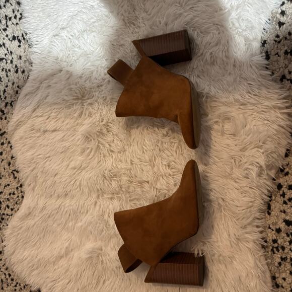 Call It Spring Vegan Brown Suede Slingback Mules Size 7 - Picture 7 of 12